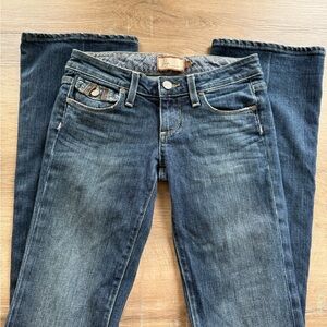 PAIGE Vintage Fairfax Blue Washed Flare Jeans sz 25- Y2K